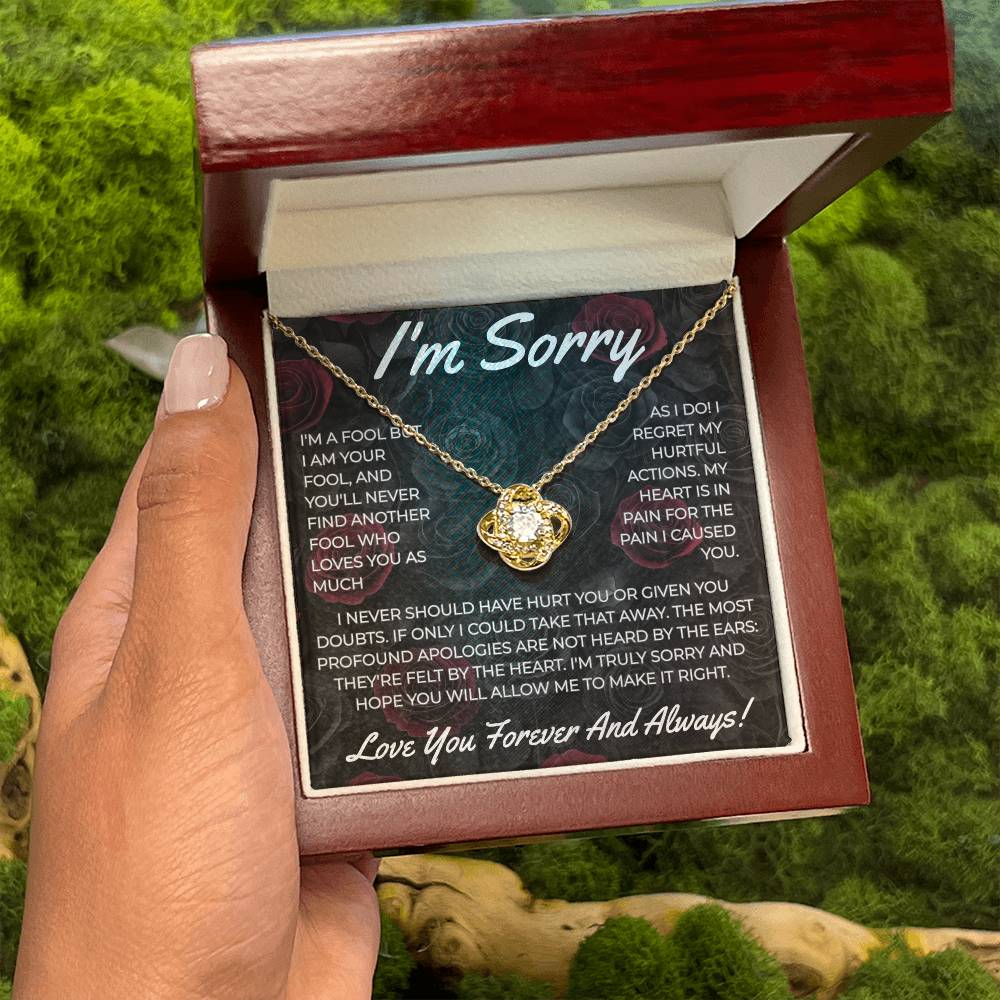Apology Gift| Love Knot Necklace | A Gift of Forgiveness and Forever Love