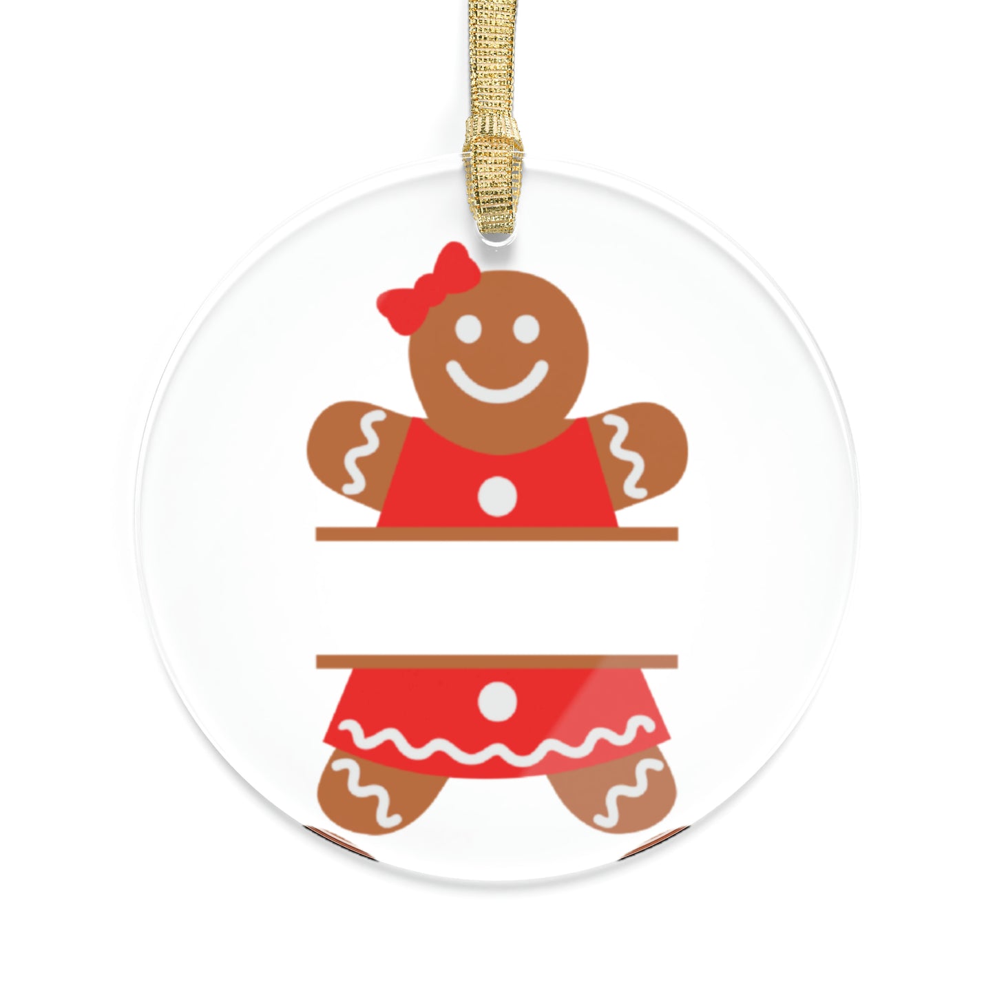 Customized Gingerbread Girl Acrylic Ornament