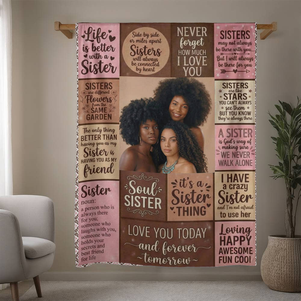 Custom Photo & Quotes Blanket: Connect Hearts While Miles Apart