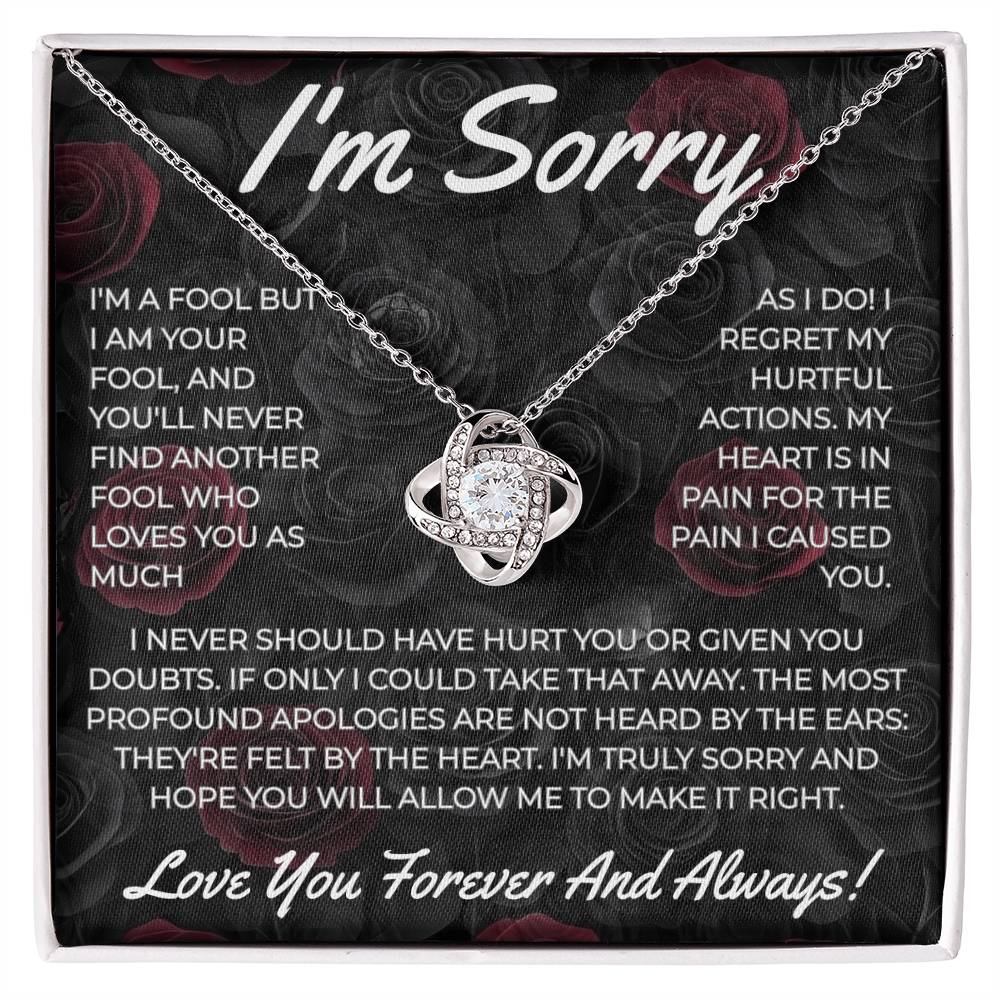 Apology Gift| Love Knot Necklace | A Gift of Forgiveness and Forever Love