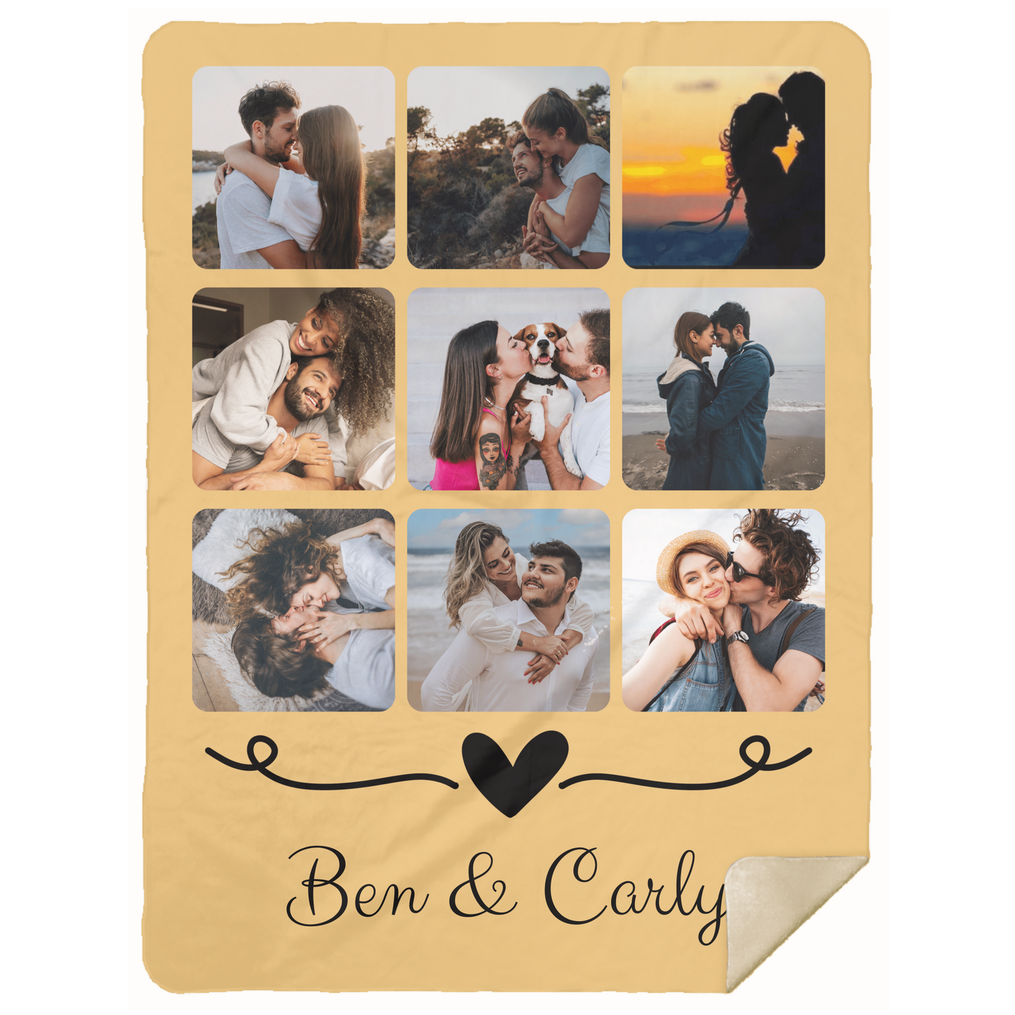 Personalized 9 Photo Blanket
