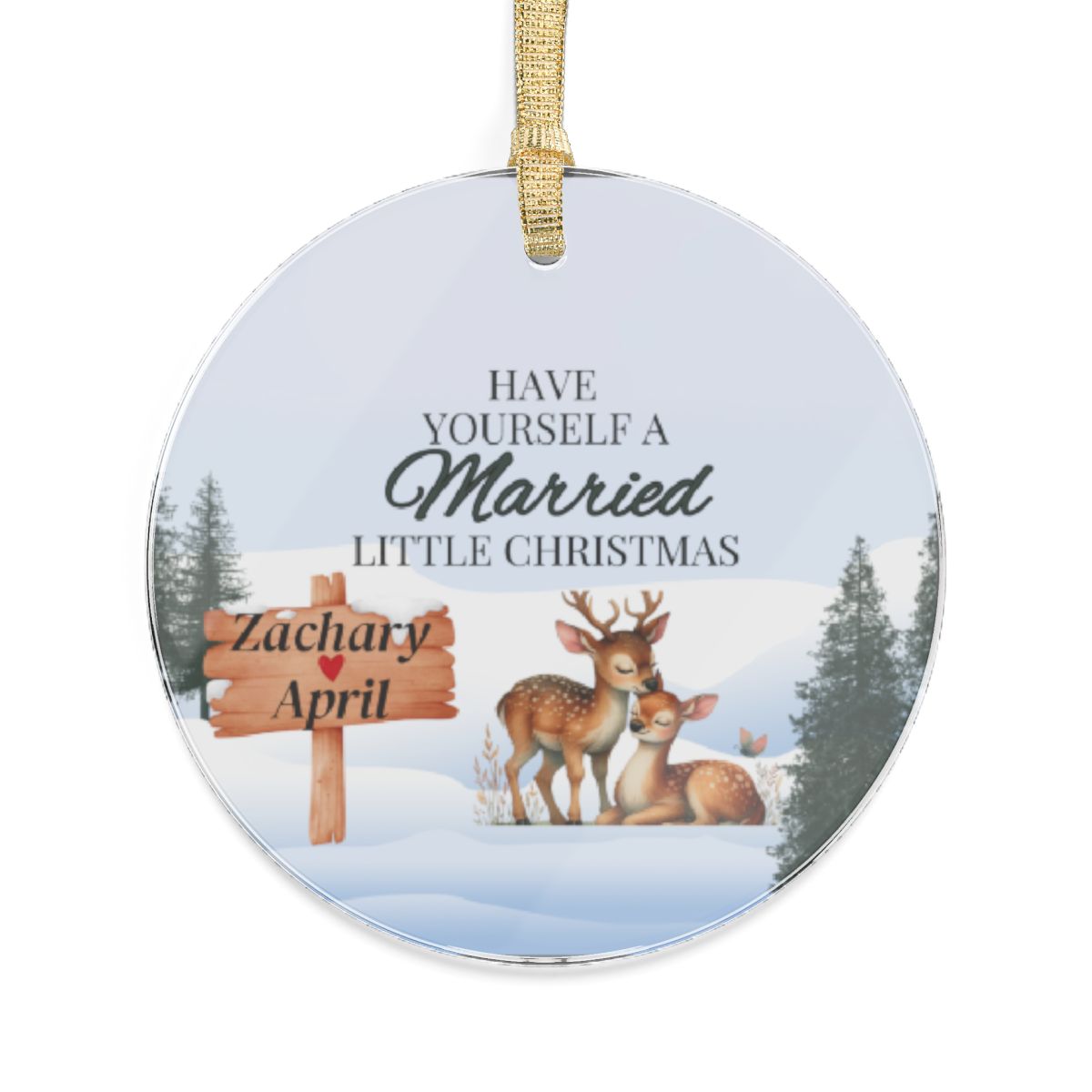 A Married Little Christmas Ornament