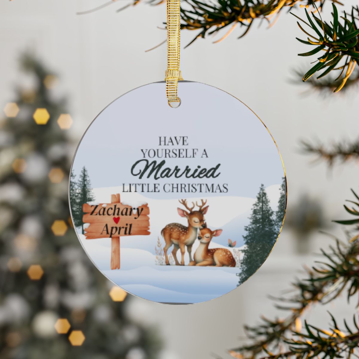 A Married Little Christmas Ornament