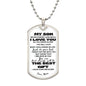TO MY SON | MY BEST GIFT | PERSONALIZED DOG TAG CHAIN