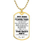 TO MY SON | MY BEST GIFT | PERSONALIZED DOG TAG CHAIN