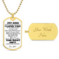 TO MY SON | MY BEST GIFT | PERSONALIZED DOG TAG CHAIN