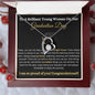 Brilliant Young Woman Graduation Forever Love Necklace Black