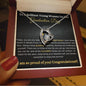 Brilliant Young Woman Graduation Forever Love Necklace Black