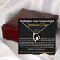 Brilliant Young Woman Graduation Forever Love Necklace Black