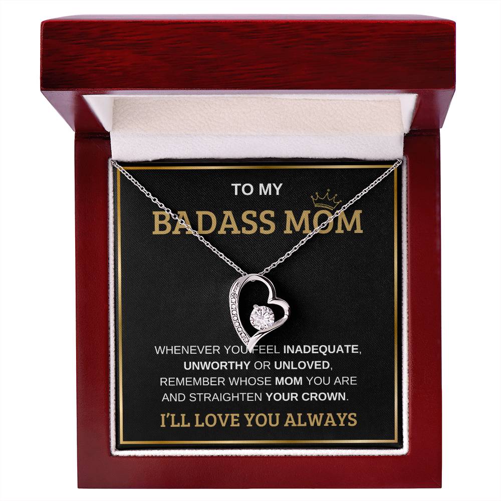 To My Bada** Mom-Forever Love Necklace (black)