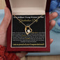 Brilliant Young Woman Graduation Forever Love Necklace Black