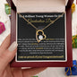 Brilliant Young Woman Graduation Forever Love Necklace Black