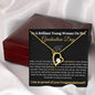 Brilliant Young Woman Graduation Forever Love Necklace Black