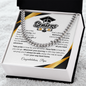 Graduation Gift Cuban Link Chain "In Every Step You Take, We're Always with You"