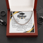 Graduation Gift Cuban Link Chain "In Every Step You Take, We're Always with You"