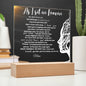 "Mother's Eternal Embrace: As I Sit in Heaven" Plaque