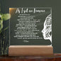 "Mother's Eternal Embrace: As I Sit in Heaven" Plaque