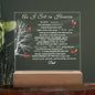 "Father's Eternal Embrace: As I Sit in Heaven" Plaque