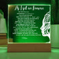 "Mother's Eternal Embrace: As I Sit in Heaven" Plaque