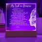 "Mother's Eternal Embrace: As I Sit in Heaven" Plaque