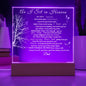"Father's Eternal Embrace: As I Sit in Heaven" Plaque