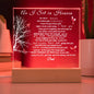 "Father's Eternal Embrace: As I Sit in Heaven" Plaque