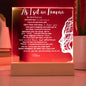 "Mother's Eternal Embrace: As I Sit in Heaven" Plaque