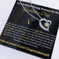 Brilliant Young Woman Graduation Forever Love Necklace Black