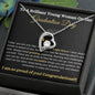 Brilliant Young Woman Graduation Forever Love Necklace Black