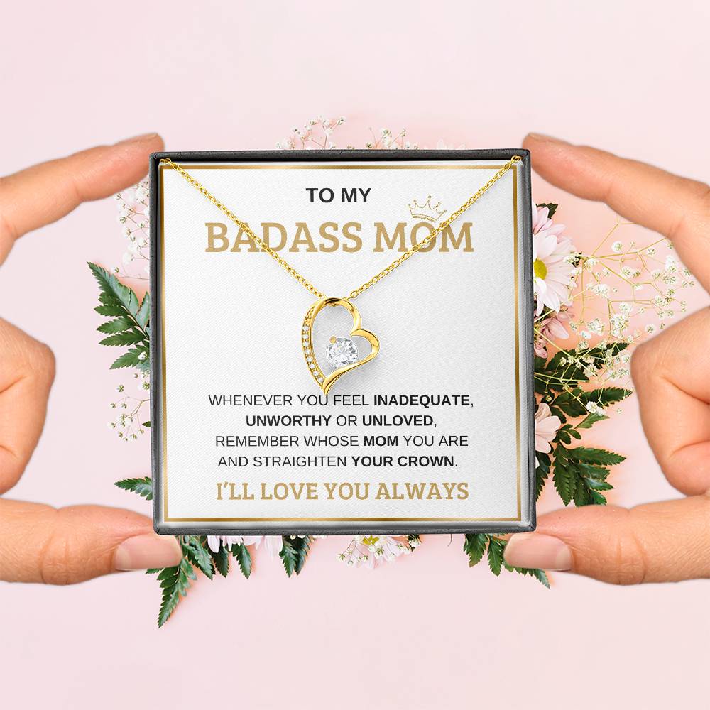 To My Bada** Mom-Forever Love Necklace