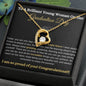 Brilliant Young Woman Graduation Forever Love Necklace Black
