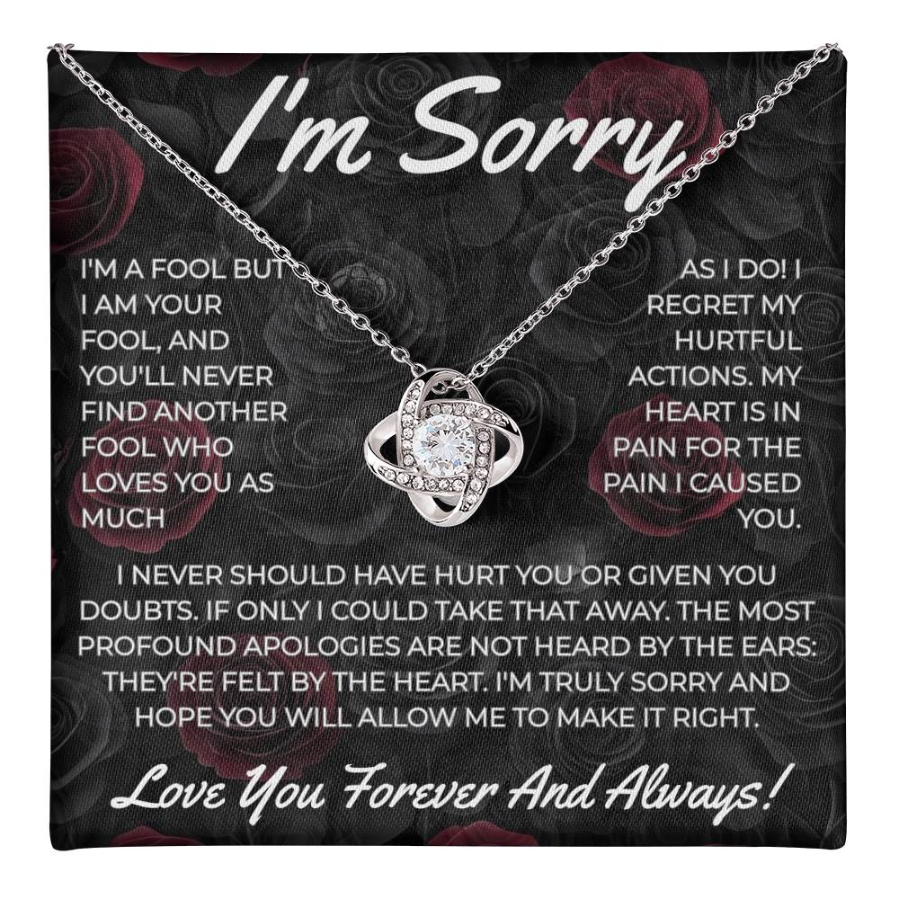 Apology Gift| Love Knot Necklace | A Gift of Forgiveness and Forever Love