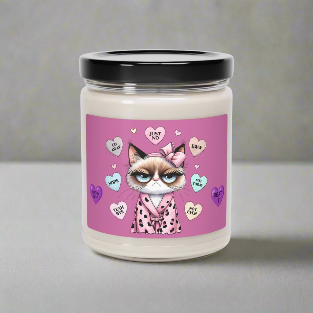 Anti- V Day IDC Kitty Scented Soy Candle, 9oz