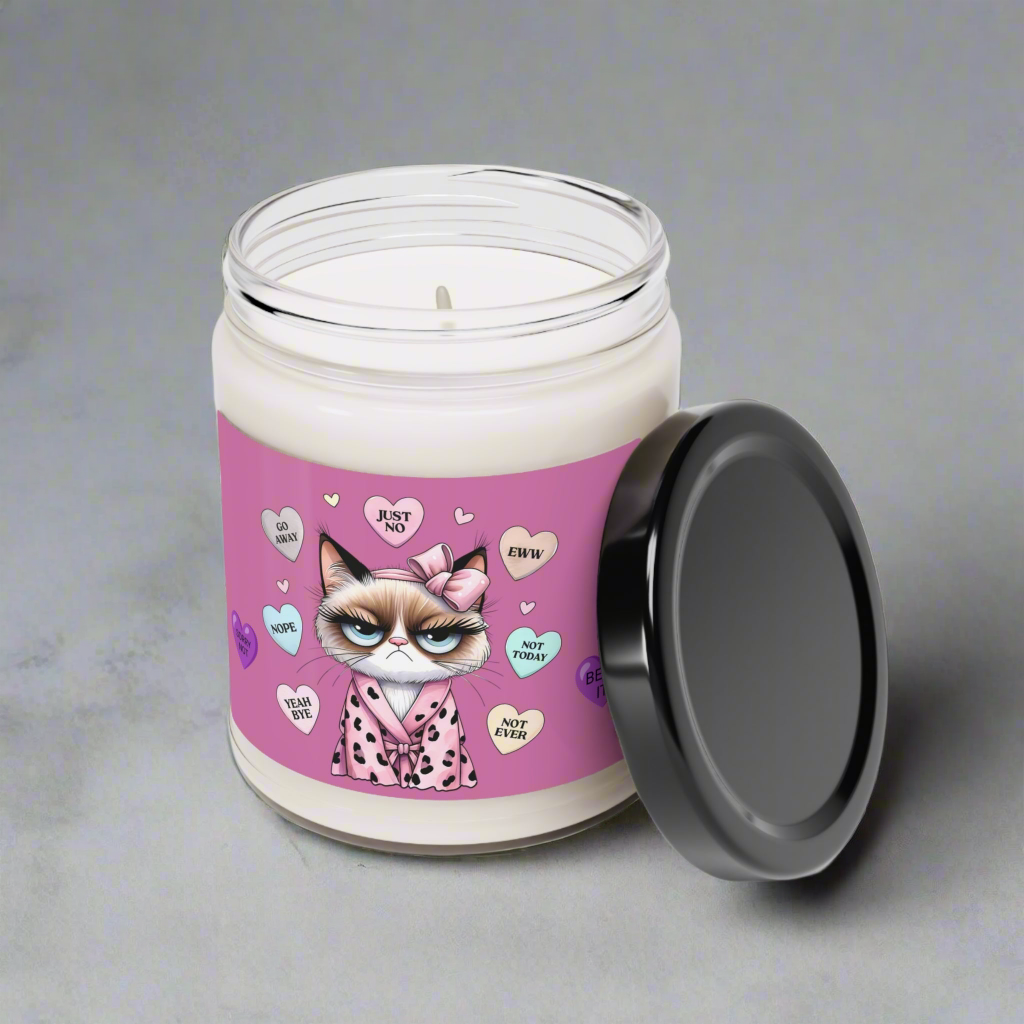 Anti- V Day IDC Kitty Scented Soy Candle, 9oz