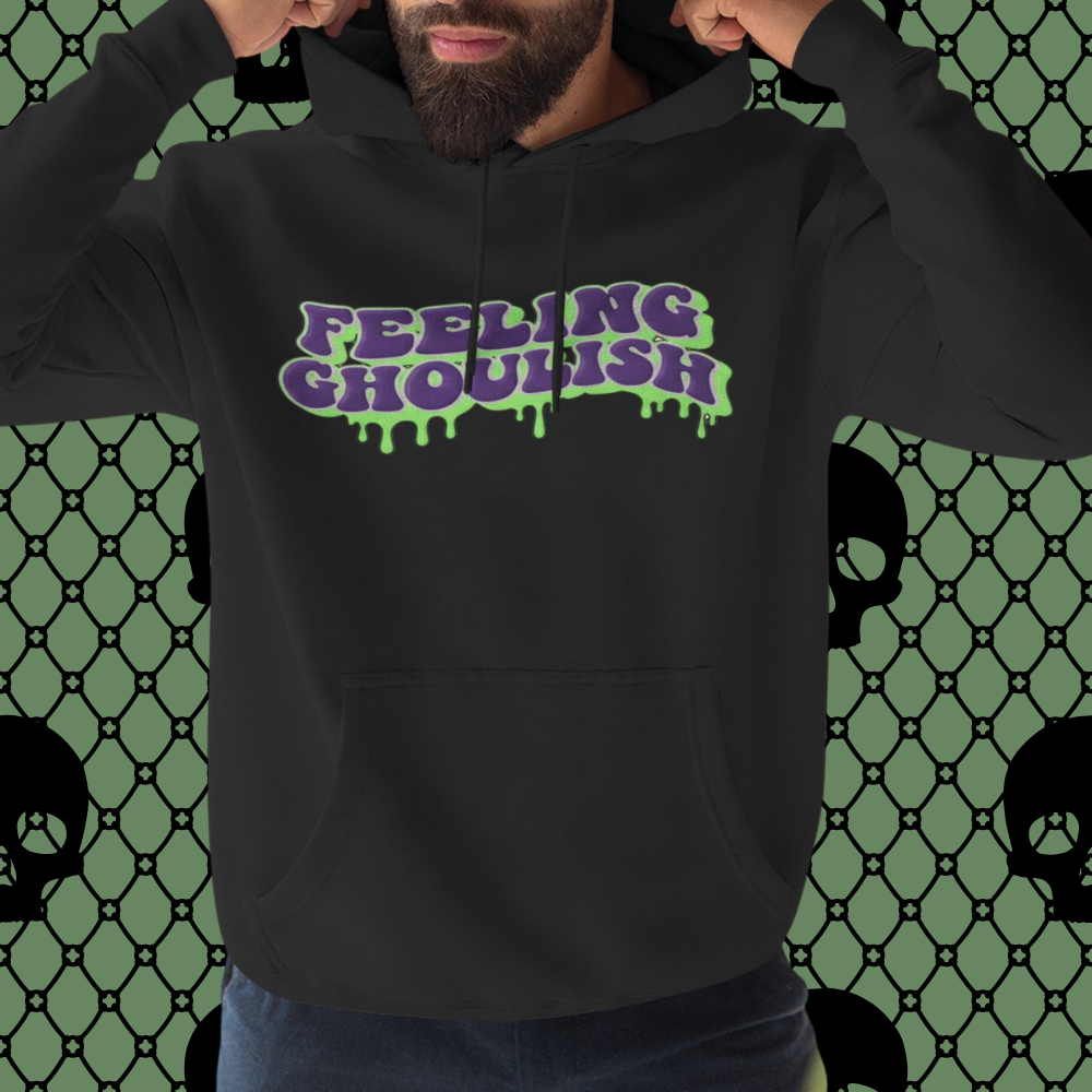 🎃 Feeling Ghoulish Hoodie – Faux Embroidery Edition