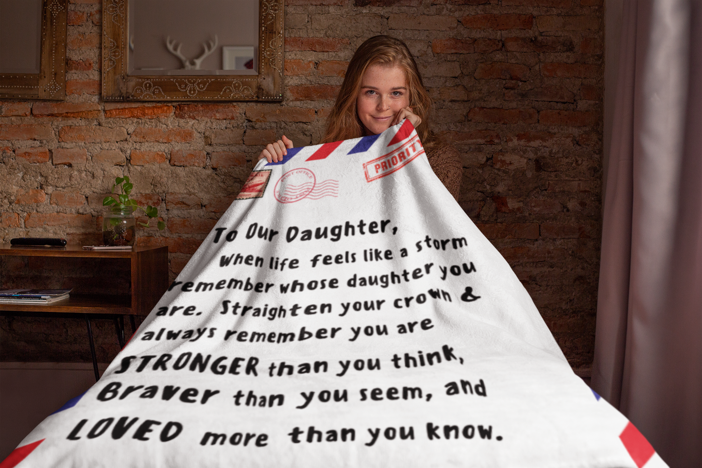 A Warm Embrace from Mom and Dad- Cozy Plush Fleece Blanket