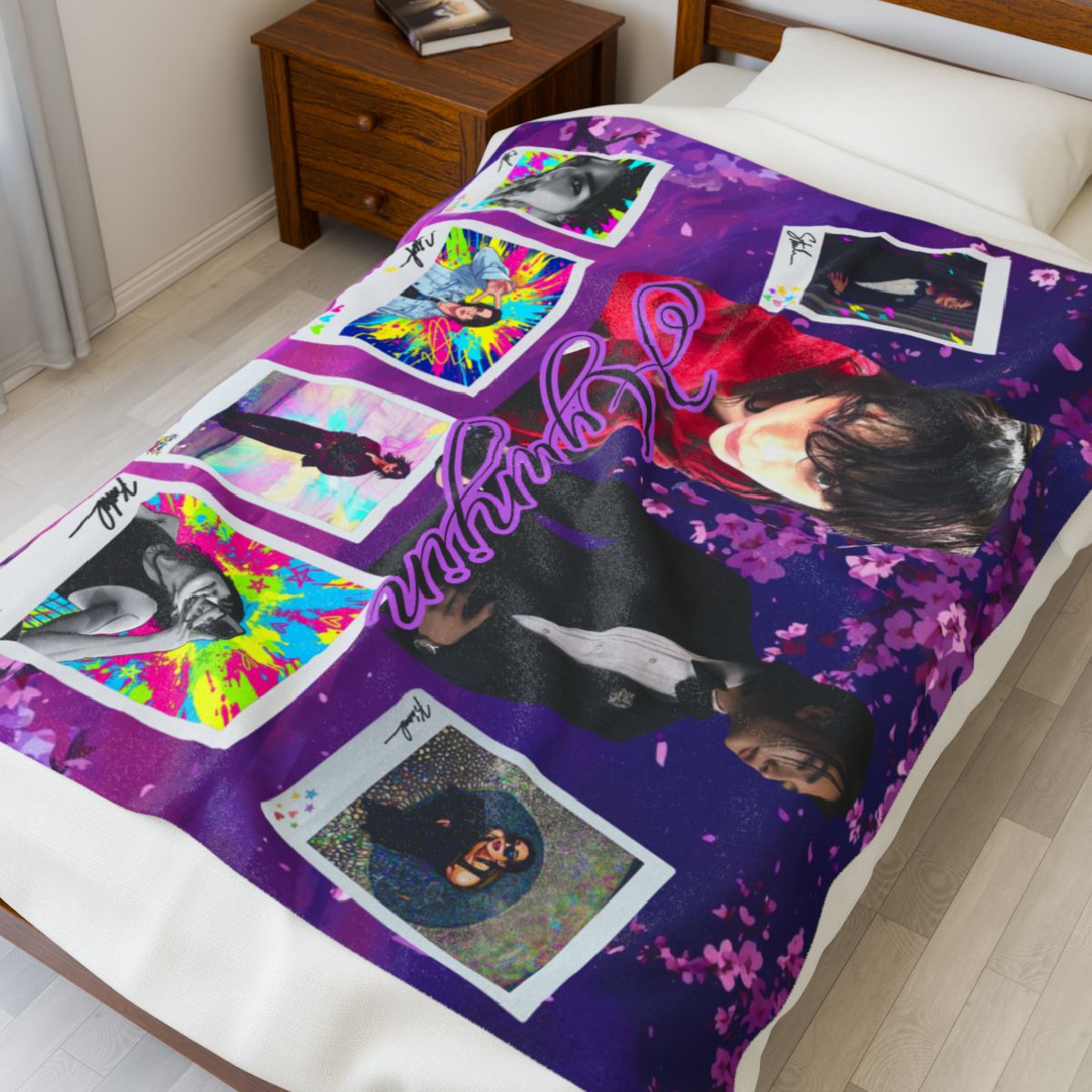 Hyunjin Stray Kids Blanket | Custom K-pop Collage Blanket | Cozy Velveteen Fan Gift for STAY