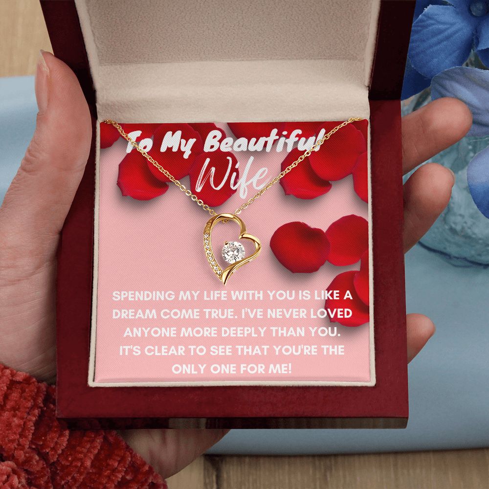 To My Beautiful Wife-Forever Love Necklace