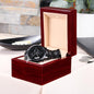 Men's Customizable Engraved Black Chronograph Watch