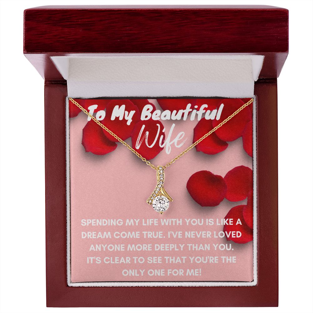 To My Beautiful Wife-Alluring Beauty Necklace