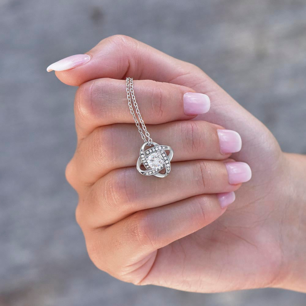 To Mom-Expressing Gratitude-Love Knot Necklace
