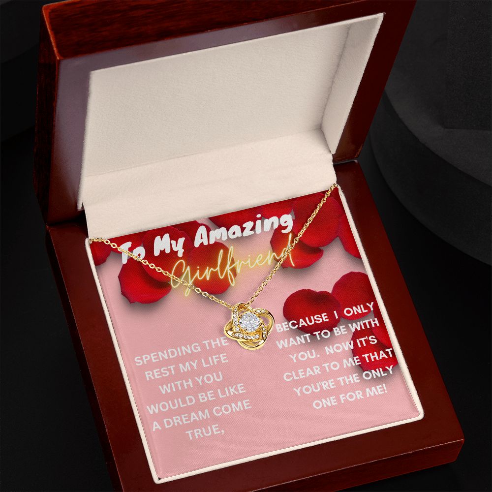 To My Amazing Girlfriend-Love Knot Necklace