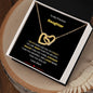 To My Loving Daughter-Mom- Interlocking Hearts Necklace