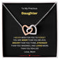 To My Loving Daughter-Mom- Interlocking Hearts Necklace