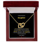 To My Loving Daughter-Mom- Interlocking Hearts Necklace