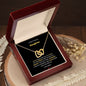 To My Loving Daughter-Mom- Interlocking Hearts Necklace