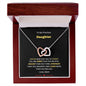 To My Loving Daughter-Mom- Interlocking Hearts Necklace