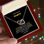 To My Loving Daughter-Mom- Interlocking Hearts Necklace