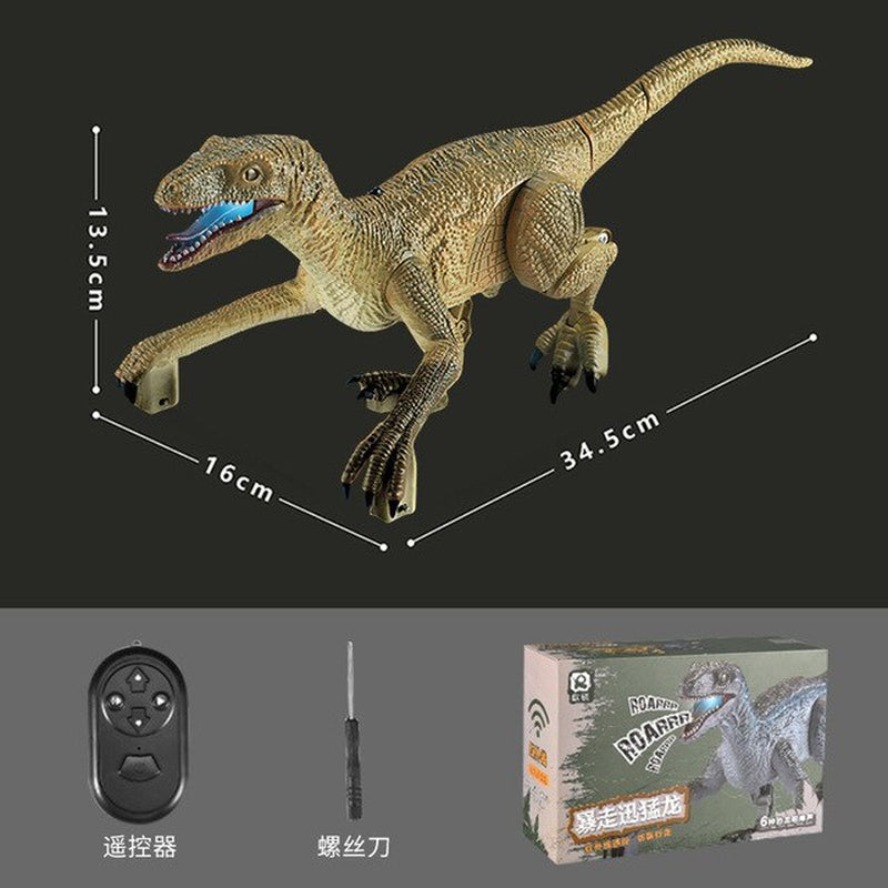Electric Walking Remote Controlled Spray Dinosaur Robot RC Toys Simulated Walking Swing Remote Control with Light for Kids