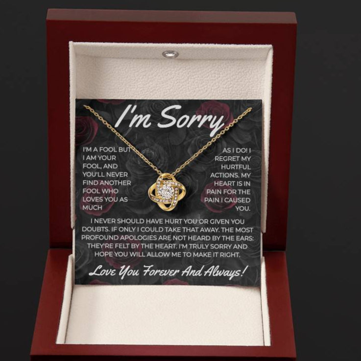 Apology Gift| Love Knot Necklace | A Gift of Forgiveness and Forever Love